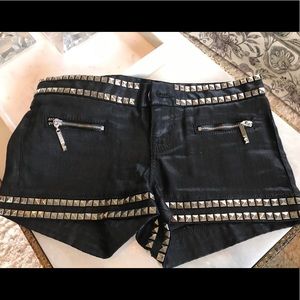 Guess Premium Silver Stud Shorts